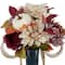 Burgundy & Cream Fall Dahlia, Pumpkin & Rose Remembrance Cone by Ashland®